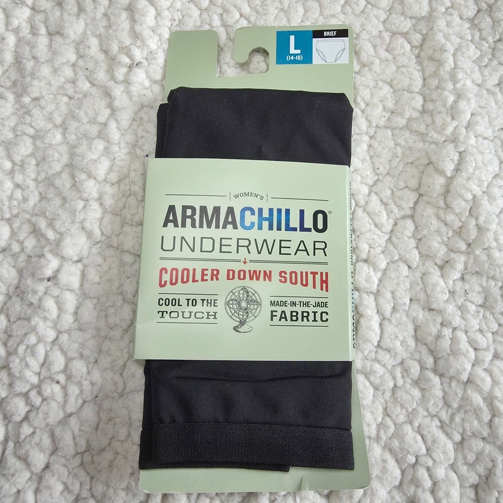 NWT Duluth Women's Armachillo Cooling Underwear Brief Size L 14-16 Black